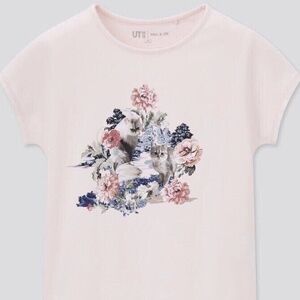Uniqlo x Paul & Joe Pink Cat Toddler T-shirt size 3-4
